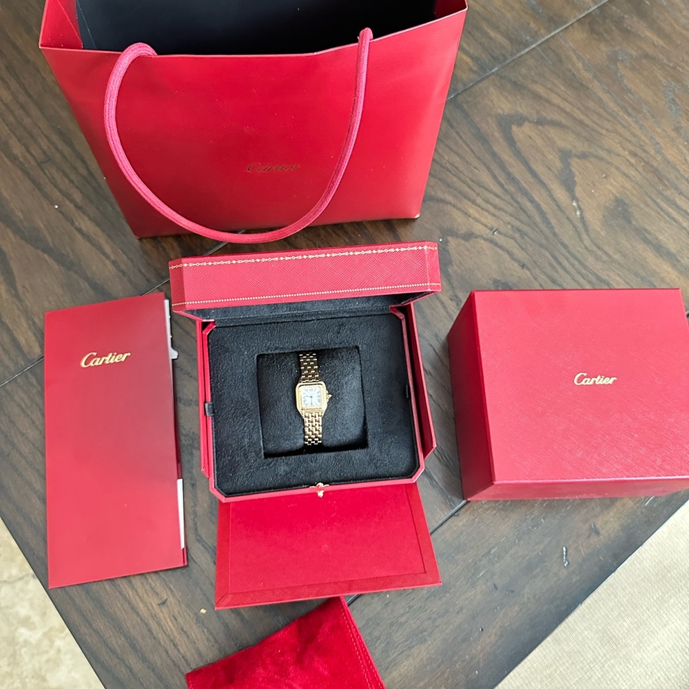 CARTIER Panthère de Cartier watch Small model rose gold - Picture 3 of 13